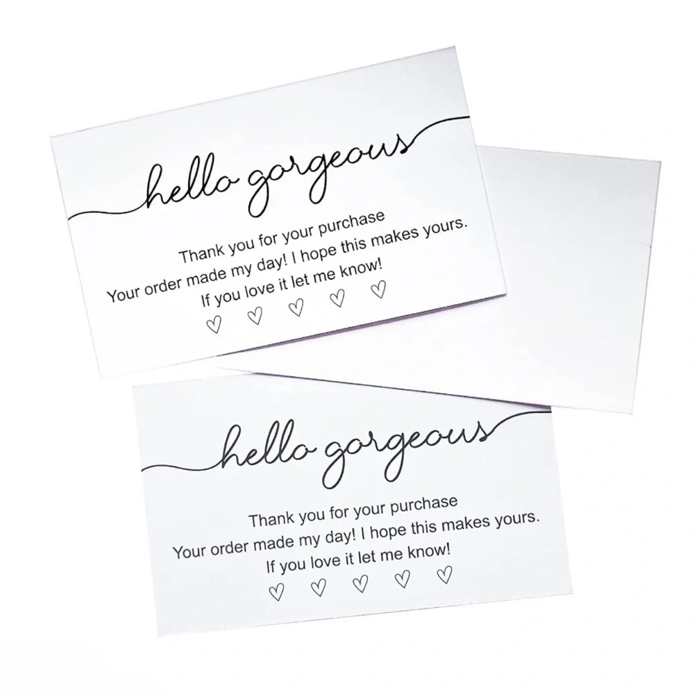 50 Hello Gorgeous Thank You Cards